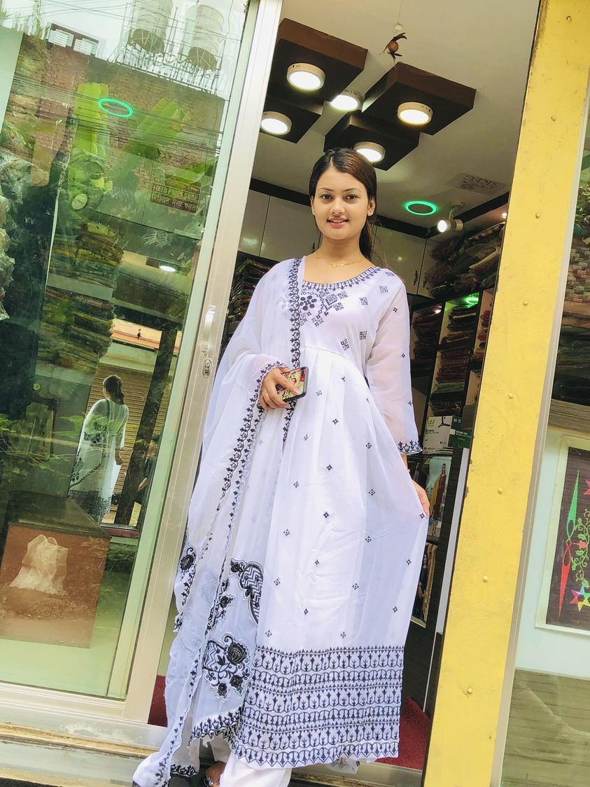 White Anarkali Kurtas