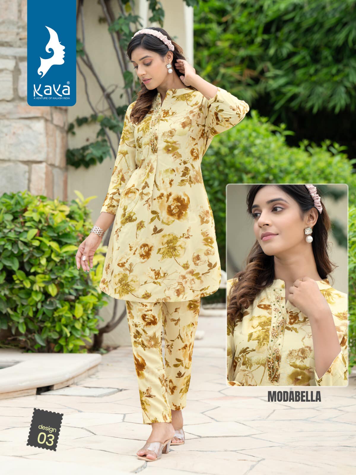 Elegant Blue Floral Print Co-ord Sets Stylish Maxi Dress - Women's Summer Fashion - Image 3