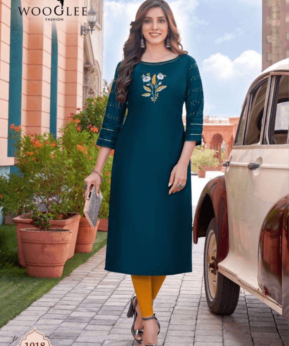 Wooglee's Maryam Vol 2: Embrace Elegant Versatility with Fancy Handwork Kurtis - Image 4